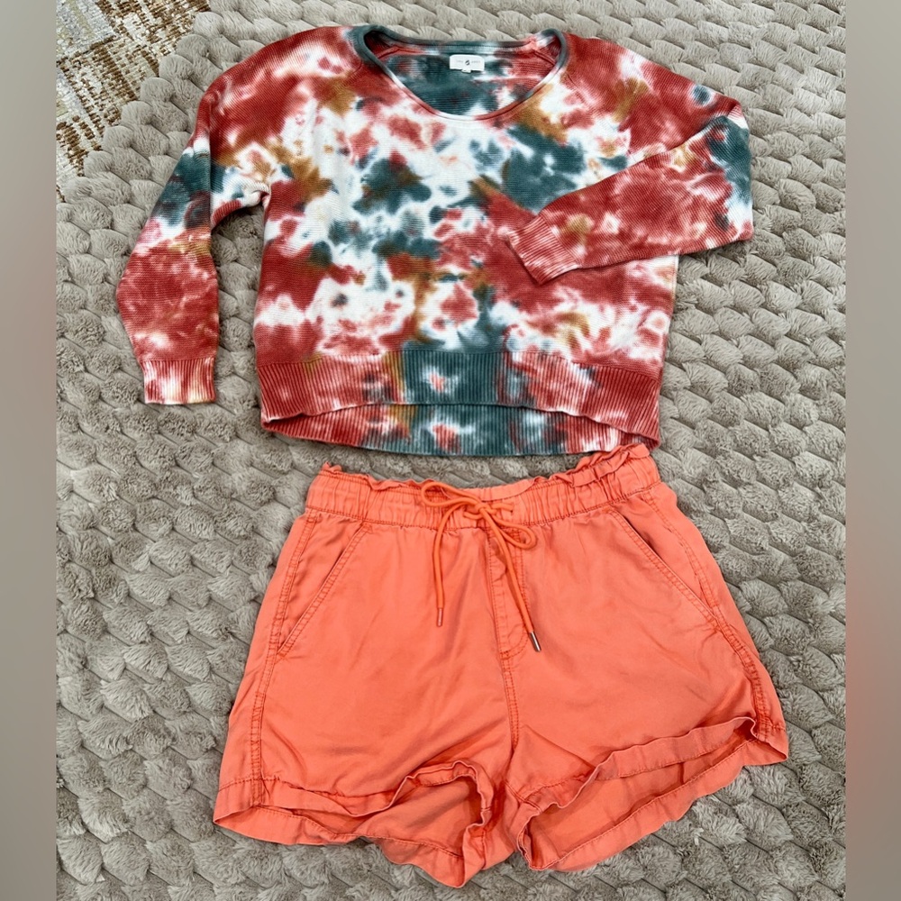 Lou & Grey Tie-Dye Sweater and short set
